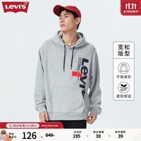 Levi\'s李维斯男士连帽卫衣字母印花美式复古休闲潮流百搭 000 M