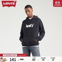 Levi\'s【特价来袭】李维斯秋季情侣经典时尚休闲套头卫衣 黑色 38479-0079 S