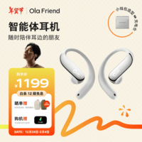 Ola Friend智能体耳机 开放式不入耳 AI蓝牙耳机 超轻6.6g长续航通话降噪豆包耳机小钱包 流光银