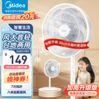 美的（Midea）电风扇落地扇家用大风力立式摇头轻音柔风节能省电电扇大尺寸5叶/7叶家用宿舍节能办公室座地扇 7叶风扇 SAE35CA 强劲动力