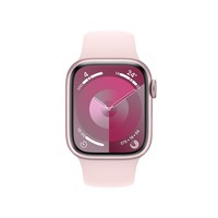 Apple Watch Series 9 智能手表GPS款41毫米粉色铝金属表壳亮粉色运动型表带S/M MR933CH/A