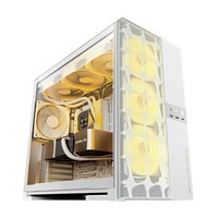 几何未来(GeometricFuture)Model5 铁扇电脑机箱 纯白(支持EATX主板/4090/5090显卡/420/360冷排/13风扇位/TypeC接口