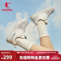 乔丹QIAODAN 女鞋板鞋学生通勤小白鞋潮流休闲运动鞋 象牙色月牙色【515G常规版】 37