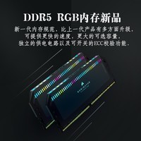 美商海盗船(USCORSAIR) 64GB(32Gx2)套装 DDR5 6800 台式机内存条 统治者铂金RGB灯条