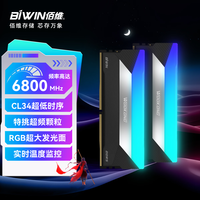 佰维（BIWIN）48G(24G×2)套装 DDR5 6800频率 台式机内存条 悟空 DX100炫光 RGB灯条(C34) 石耀黑