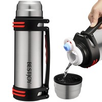 富光拾喜 保温壶户外大容量水壶男车载旅行壶不锈钢运动壶 3L 本色家居馆