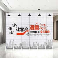 诗亭居办公室屏风隔断墙定制公司屏风隔断墙简约现代前台大厅客厅办公室 款式01 3扇防透：1.2米宽*1.8米高