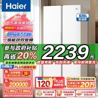 Haier˫ŶԿ˱һЧ˫Ƶ˪ܱʼñѩס24ذƷ 620+ѩ+ڽ𾻻ϵͳ+ͣ