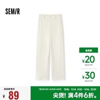 森马（Semir）休闲裤女软糯雪尼尔长裤舒适冬慵懒肌理阔腿裤垂感101723127025A