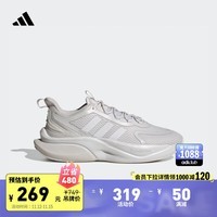 adidas AlphaBounce +休闲舒适跑步鞋男子阿迪达斯官方轻运动 灰色 44.5