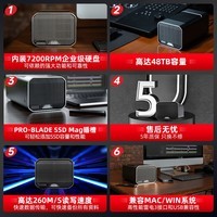 闪迪大师极锐 致镜48TB 双盘位企业级桌面移动硬盘 G-RAID™ 磁盘列阵双雷电3接口内置7200转高速桌面存储