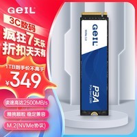 GEIL金邦 1TB SSD固态硬盘 M.2接口PCIe 3.0（NVMe协议）台式机笔记本硬盘  高速2500MB/S P3A系列