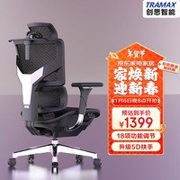 TRAMAX创思智能RX3 电脑椅人体工学椅办公电竞椅游戏椅家用网椅 经典黑