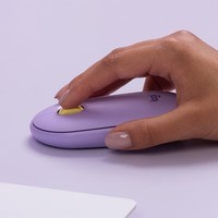 罗技（Logitech）LOGITECH PEBBLE 无线蓝牙鼠标 轻音鼠标 办公鹅卵石造型 轻薄便携 时尚小巧 星幕紫