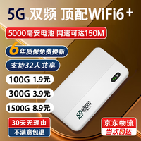 畅网双频5G随身wifi免插卡可移动无线wifi6无限流量路由器便携式无线网卡车载三网通全国通用流量上网 标准版：网速提升999%