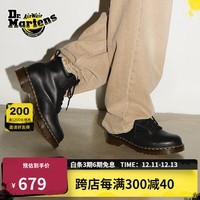 马丁（DR.MARTENS）939男女款秋季舒适百搭软皮黑色工装靴中帮马丁靴城市轻户外 黑色 37