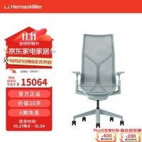 赫曼米勒（HERMAN MILLER）Cosm 座椅  升降扶手电脑椅办公椅人体工学椅 冰川蓝(高背-钢制脚) 90-120度(含) 升降扶手 【尊享款】