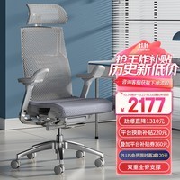 Ergonor保友Pofit 2代 智能人体工学椅 游戏电竞椅 撑腰电脑椅办公椅子 银白美国网(云感科技座垫) 整椅发货 送货上门