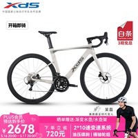 喜德盛（xds）公路车25-AD300油碟UCI车架2x10速中空一体牙盘桶轴车白蛇480MM