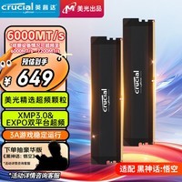 Crucial英睿达 美光32GB（16GB×2） DDR5 6000频率 台式机内存条 Pro系列超频条 美光颗粒 适配黑神话悟空