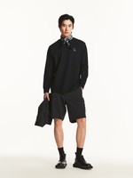 杰克·琼斯（JACK&JONES）秋季衣服男装100%纯棉宽松长袖T恤男简约潮流百搭法斗犬刺绣上衣 E40 黑色 175/96A/M