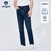 Navigare意大利小帆船男士高弹长裤抑菌透气牛仔裤1322574507 蓝 32