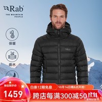 Rab24秋冬新品Electron男士连帽疏水防风轻便750蓬鹅绒羽绒服 QDB-69 黑色BLK M