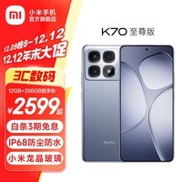 小米Redmi K70至尊版 5g手机 天玑9300+旗舰芯120w快充 小米澎湃OS 学生游戏红米pro手机 冰璃 12GB+256GB