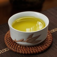 真迹 手绘主人杯汝窑开片品茗杯陶瓷大号品茗杯功夫茶具家用喝茶杯 竹节主人杯-月白