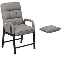 欧奥森（ouaosen） 电脑椅家用舒适宿舍电竞椅子卧室靠背办公座椅学习久坐舒服小沙发 N6263-01-灰色+储物袋+送抱枕