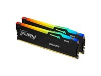 金士顿 (Kingston) FURY 16GB(8G×2)套装 DDR5 6000 台式机内存条 Beast野兽系列 RGB灯条 骇客神条