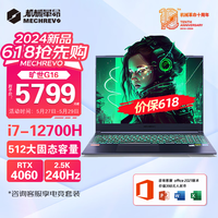 机械革命（MECHREVO）旷世G16/16Pro 13代标压i7处理器高端游戏本玩家级满血RTX4060显卡笔记本电脑 旷世G16-i7-12700H满功耗4060-8G 【官方标配】16G/NVM