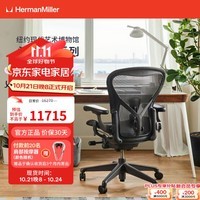 赫曼米勒（HERMAN MILLER）Aeron座椅电脑椅办公椅 人体工学椅 【预售】石墨色 大号