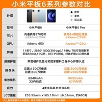 小米平板6 11英寸2.8K屏 骁龙870 2023新款XiaomiPad6办公学习生游戏二合一电脑 远山蓝 8GB+256GB
