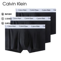 Calvin Klein CK 男士平角内裤套装 3条装 送男友礼物 U2664G 001黑色 S 