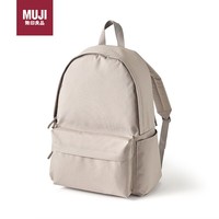 MUJI带PC收纳袋双肩包休闲包长43X宽32X高14cm  浅米色5S 大包 