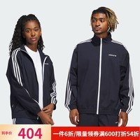 阿迪达斯 （adidas）【劲浪体育】三叶草情侣款运动夹克拉链卫衣外套墨水蓝IY1631 图色 L