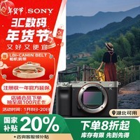 索尼（SONY）Alpha 7C 全画幅微单相机 轻便小巧简易操控实时眼部对焦 银色 （A7c/a7c/a7c）