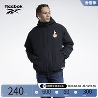 Reebok[BEP联名]Reebok锐步官方男女同款KACKET经典图案休闲夹克外套 HF2782黑色 A/M