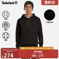 添柏岚（Timberland）官方男款连帽卫衣24秋冬新款户外休闲加绒|A5XV9 A5XV9X65/黑色 L