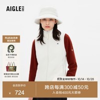 AIGLE艾高ACW22WFLE010女士简约时尚休闲保暖户外保暖抓绒马甲 粉白色 AF551 42