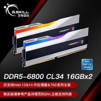 G.SKILL芝奇（G.SKILL）32GB(16Gx2) DDR5 6800 台式机内存条-幻锋戟RGB灯条(科技银)/Intel XMP/C34