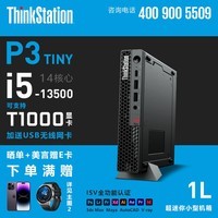 联想（ThinkStation）P3 Tiny图形工作站渲染设计迷你主机 I5-13500 16G 512G T400 4G定制