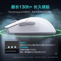雷神（ThundeRobot）ML903纯享版 无线游戏鼠标 有线/2.4G/蓝牙三模电竞长续航PAW3395轻量化设计鼠标 灰色