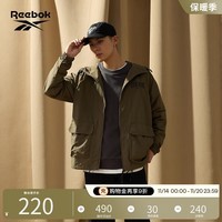 Reebok锐步官方男女款JACKET经典复古百搭宽松舒适休闲梭织夹克 22FCR103UGL0 A/L