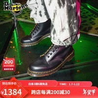 马丁（DR.MARTENS）1460 英产经典简约流行黑色8孔马丁靴城市轻户外 黑色 36