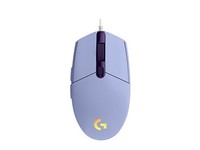罗技（G）G102 LIGHTSYNC 游戏鼠标 淡紫色 RGB鼠标 轻量化设计 吃鸡鼠标 赛博朋克 200-8000DPI