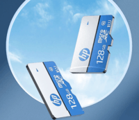 惠普（HP）128GB TF（MicroSD）存储卡内存卡U1C10UHS-I 至尊极速移动版 读速可达100MB/S 行车记录仪