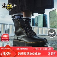 马丁（DR.MARTENS）Zavala西部靴男女款秋季舒适轻量黑色工装风马丁靴城市轻户外 黑色 41