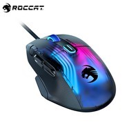 冰豹 ROCCAT魔幻豹kone XP游戏鼠标RGB电竞吃鸡lol人体工学宏编程右手多键鼠标送男友礼物 KONE XP旗舰版-曜石黑